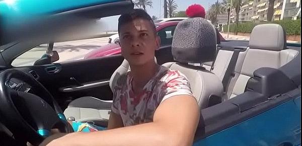  Tommy is trying to find a slut he can fuck by using his convertible